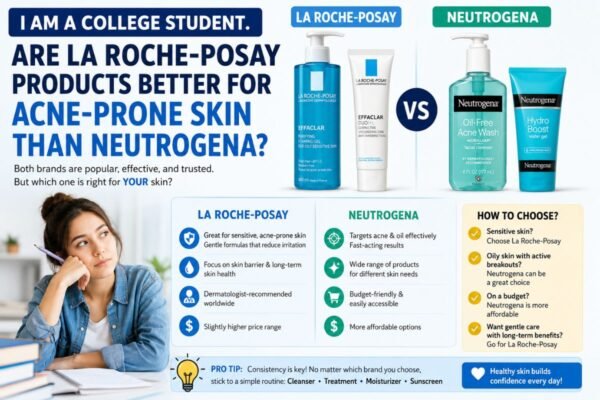 I Am a College Student. Are La Roche-Posay Products Better for Acne-Prone Skin Than Neutrogena?