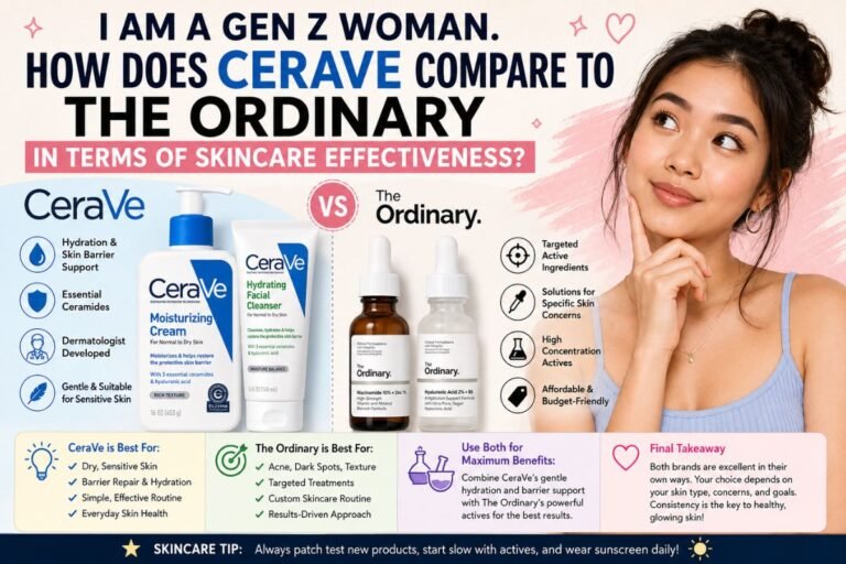 I Am a Gen Z Woman. How Does CeraVe Compare to The Ordinary in Terms of Skincare Effectiveness?